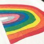Personalised Rainbow Drawing Tea Towel, thumbnail 3 of 3
