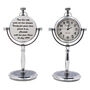 Custom Engraved Silver Colour Desk Clock Gift, thumbnail 10 of 10