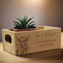 Personalised Highland Cow Mini Wooden Storage Crate, thumbnail 5 of 5