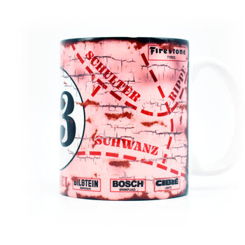 Pink Pig 917k Classic Racing Car Coffee Mug, 5 of 6