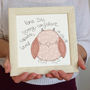 Personalised Baby Owl Embroidered Framed Artwork, thumbnail 8 of 11