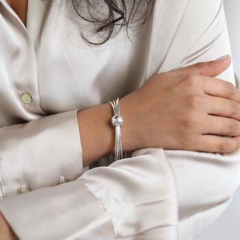Sterling Silver Statement Bangle, 6 of 8