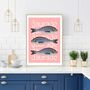 Sea Bream Print On Typography Background, thumbnail 3 of 4