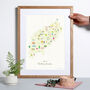 Personalised Northamptonshire Map: Add Favourite Places, thumbnail 1 of 3