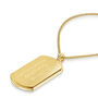 Large Dog Tag With Plate 18 K Gold Plated Steel, thumbnail 4 of 6