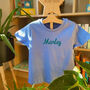Personalised Organic Name Baby T Shirt, thumbnail 1 of 6