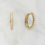 Silver Or Gold Diamond Style Large Hoop Earrings, thumbnail 4 of 7