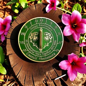 55th Emerald Anniversary Sundial Gift Celebration Present, 5 of 11