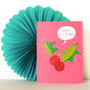 Mini Holly Berries Christmas Card, thumbnail 4 of 5