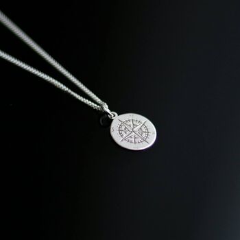 Compass Necklace, Sterling Silver, 8 of 10