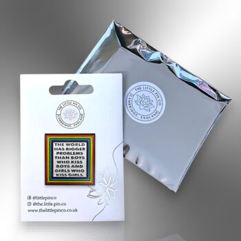 Boys Who Kiss Boys Rainbow Enamel Lapel Pin Badge, Lgbtqia+ Brooch, Awareness Gift, Gay Pride Accessory, 5 of 8