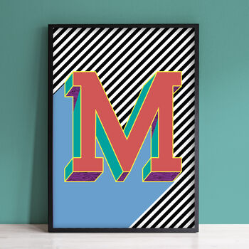 Colourful Bold Alphabet Letters Art Print Gallery Wall, 7 of 12