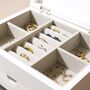 Personalised Birth Flower Jewellery Box With Drawers, thumbnail 2 of 9