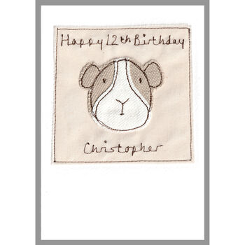 Personalised Guinea Pig Birthday Card For Girl Or Boy, 12 of 12