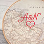Personalised Cotton Embroidered Map Hoop, thumbnail 7 of 10