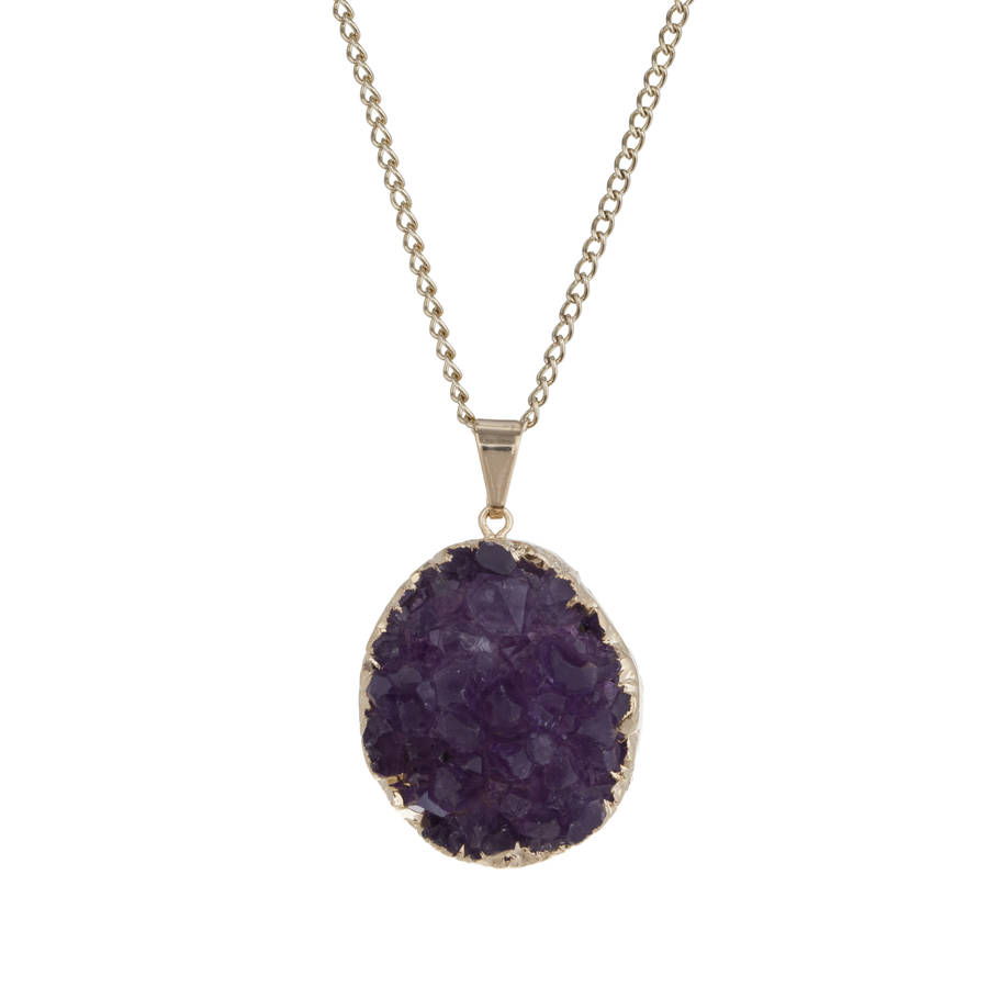 amethyst semi precious necklace by decadorn | notonthehighstreet.com