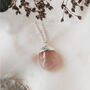 Rose Quartz Tumbled Gemstone Love Necklace, thumbnail 1 of 5