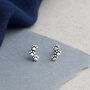 Sterling Silver Oxidised Paw Stud Earrings, thumbnail 1 of 10