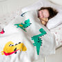 Personalised Dinosaurs Cotton Knit Blanket, thumbnail 4 of 12