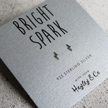 'Bright Spark' Lightning Bolt Sterling Silver Earrings, 5 of 7