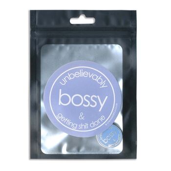 Unbelievably Bossy And Getting Shit Done Enamel Keyring Gift, 3 of 3