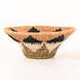 Blush Pink, Green And White Handwoven Statement Bowl, thumbnail 2 of 8