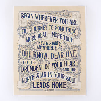 'North Star In Your Soul' Hand Lettered Print, 6 of 8