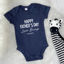 Happy Father's Day Love Bump Babygrow, thumbnail 5 of 8