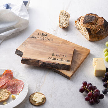 Personalised Cheese Board Olive Wood Keepsake Gift, 2 of 3