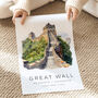 China Travel Print Of The Great Wall Of China, thumbnail 3 of 7