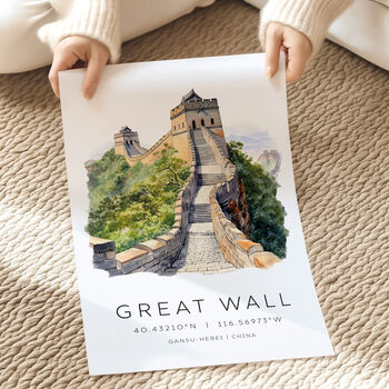 China Travel Print Of The Great Wall Of China, 3 of 7