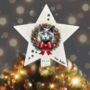 Personalised Tree Topper Cat Christmas Wreath. 20 Different Breeds, thumbnail 10 of 12