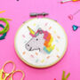 Unicorn Mini Cross Stitch Craft Kit, thumbnail 1 of 4