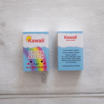 Kawaii Rainbow Mini Cross Stitch Kit, 6 of 10