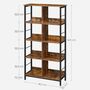 Four Tier Bookcase Ladder Shelf Display Storage Rack, thumbnail 2 of 7