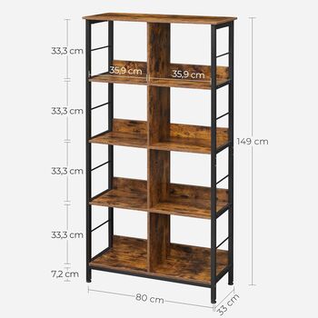 Four Tier Bookcase Ladder Shelf Display Storage Rack, 2 of 7