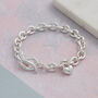 Lifetime Solid Silver Heart Charm Bracelet, thumbnail 1 of 10