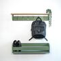 Green Coat Rack With Shelf, Dark Wax Shelf 10cm Deep, Shelf With Hooks, Black, Silver, Bronze, Copper, Chrome, Brass Hooks, Painted In F And B No.34, thumbnail 4 of 8