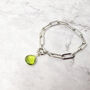 Shiny Peridot August Birthstone Silver Bracelet, thumbnail 1 of 4