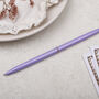 Slim Lilac Metal Ballpoint Pen, thumbnail 4 of 4