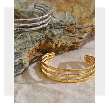 Paris D'or Gold Ombré Slide Gala Curve Rim Gift Bangle, 2 of 4