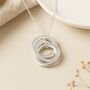 Personalised Sterling Silver Russian Three Ring Necklace, thumbnail 3 of 12