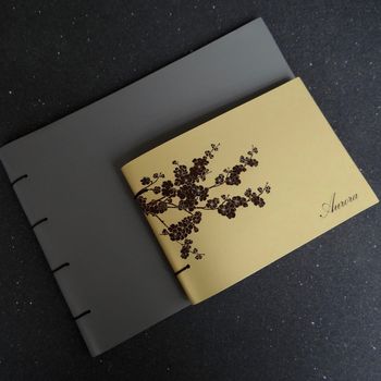 Personalised Leather Books Japanese Blossom, 6 of 10
