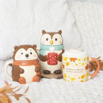 Cute Owl Lidded Mug For Her, 2 of 4