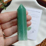 Green Aventurine Crystal Tower Gift With Crystal Card, thumbnail 9 of 10