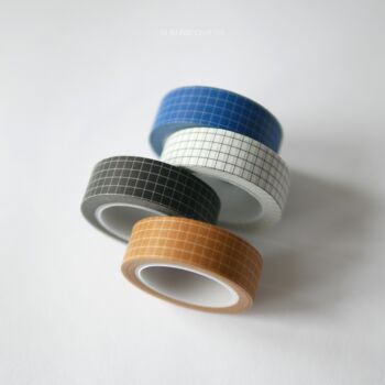 Set Of Four Grid Washi Tapes, 5 of 5