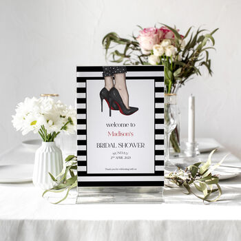 Louboutin Themed Bridal Shower Party Sign, 6 of 7