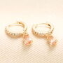 Birthstone Crystal Huggie Hoop Earrings In Gold, thumbnail 12 of 12