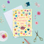 Classic Mother's Day Card Cups Of Tea Pattern, thumbnail 1 of 3