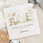 Woodland Animals 1st Birthday Card For Son Or Daughter, thumbnail 1 of 7